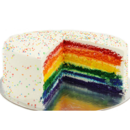 Layers of Rainbow Cake