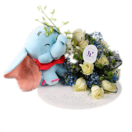 Floral Elephant Centerpiece
