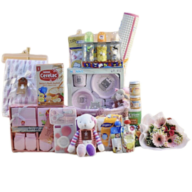 Sweet And Abundant Baby Gift Basket