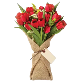 Charming Red Tulip Bouquet