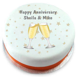 Personalized Champagne Toast Mini Cake