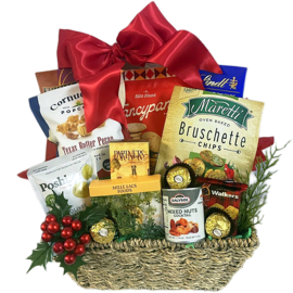 Festive Savories and Sweets Gift Basket