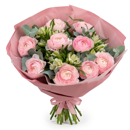 Ramo de ranúnculos rosados