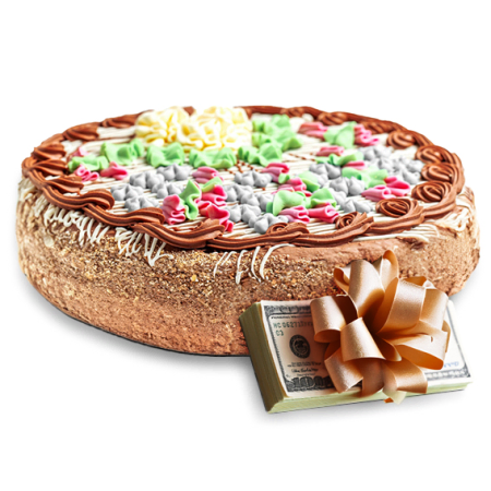 Hryvnias con pastel de Kyiv