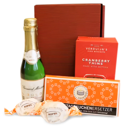 Caja de celebración de cumpleaños rosa