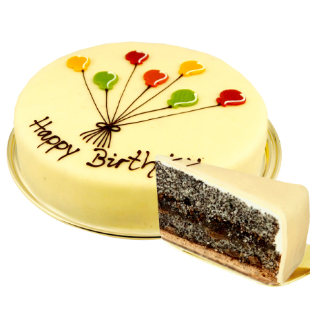 Torta de cumpleaños con semillas de amapola