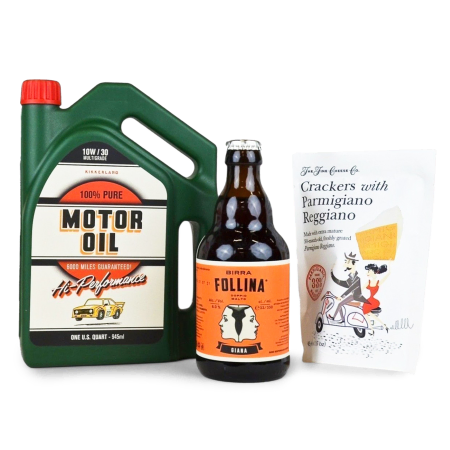 Caja de herramientas y cerveza artesanal para papá