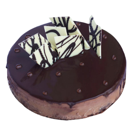 Pastel de chocolate blanco y negro