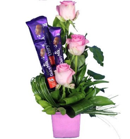 Rosas rosadas y delicias