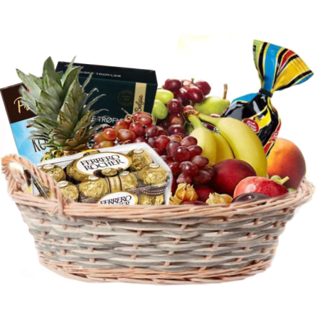 Chocolate, galletas y frutas, ¡Dios mío!