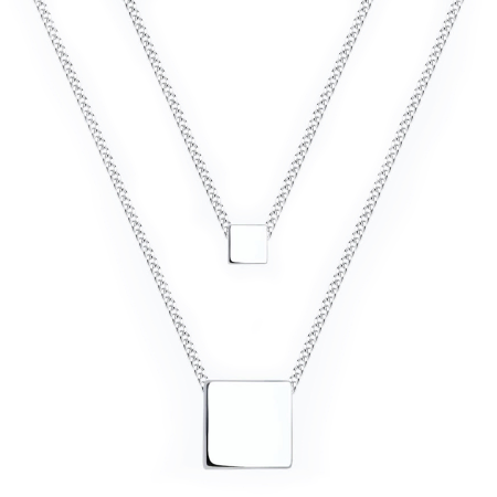 Luminous Geometry Silver Necklace