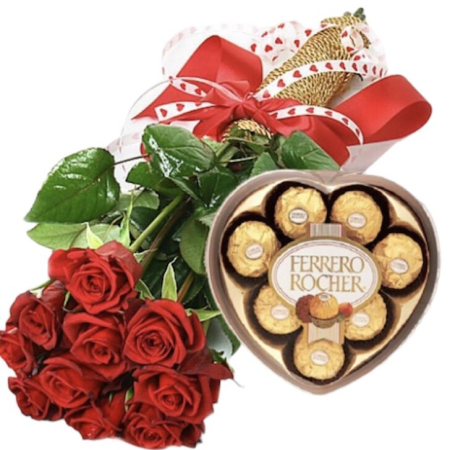 Amor Eterno Con Rosas y Chocolates