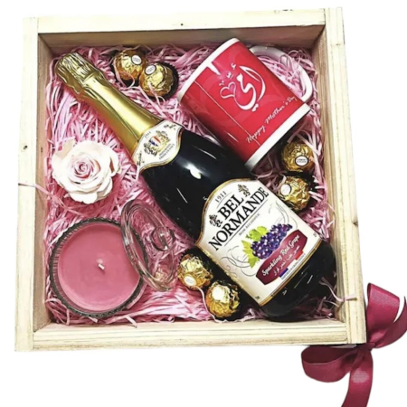 Lujoso cesto de regalo para el día de la madre