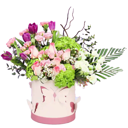 Caja de flores mixtas de lujo