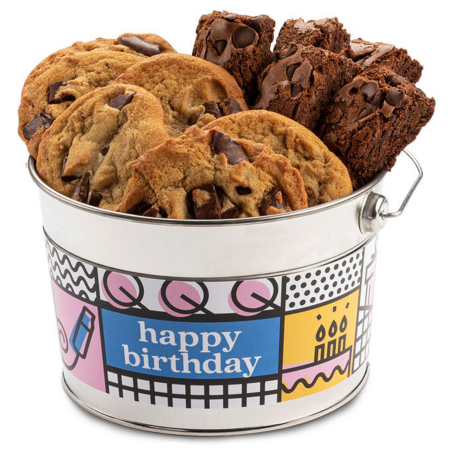 Cubo de golosinas de cumpleaños