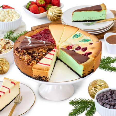 Cheesecake de postre navideño