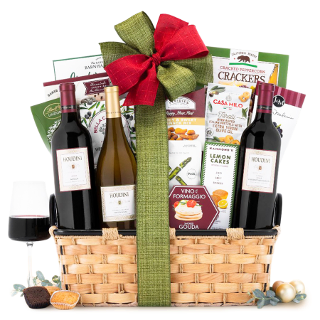 Celebración de Navidad Wine Basket