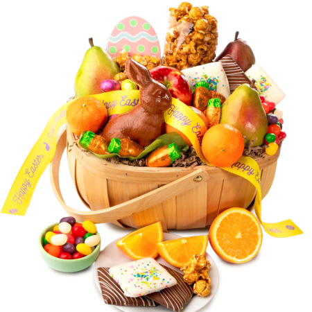 Hoppy Fruit and Treats Gift Basket